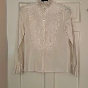 See by Chloe smocked placket tux shirt.